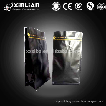 laminated square bottom gusseted coffee bags with e-zip